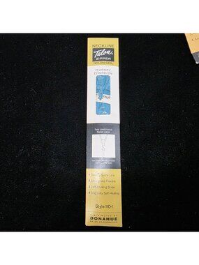 Neckline Talon Nylon Coil Zipper Peacock 22 Inches Style 110-1 By Donahue